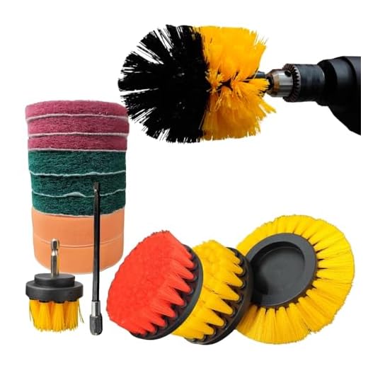 Kit 14 Escovas Limpeza Pesada Rotativa Azulejo Rejunte Pia Box Geral Para Parafusadeira