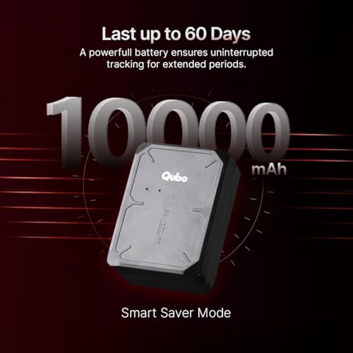 Image of Qubo Wireless GPS Tracker from Hero Group | Free 4G SIM & 12 Months Recharge + 1 Year Cloud Subscription | Voice Monitoring | 10000 mAh Battery | Ride Start & Geo Fence Alerts | For Car, Bike, & Truck