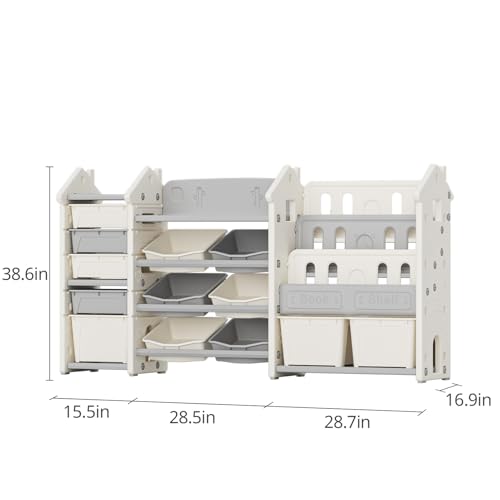 Deer COCO 3-in-1 Kids Toy Storage Organizer with Bookshelf Extra Large 72" — view 2