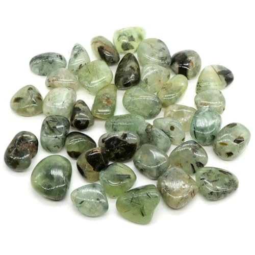Quartz préhnite pour aquarium et jardin : galets minéraux naturels de décoration, 500g