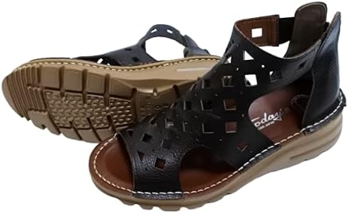 [トゥデイズ] 幅広4E本革コンフォートメッシュサンダル 0105 レディース 4E