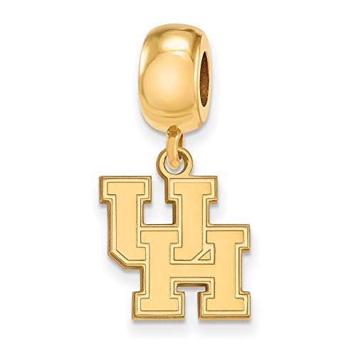 Houston Bead Charm Small (1/2 Inch) Dangle (Gold Plated)
