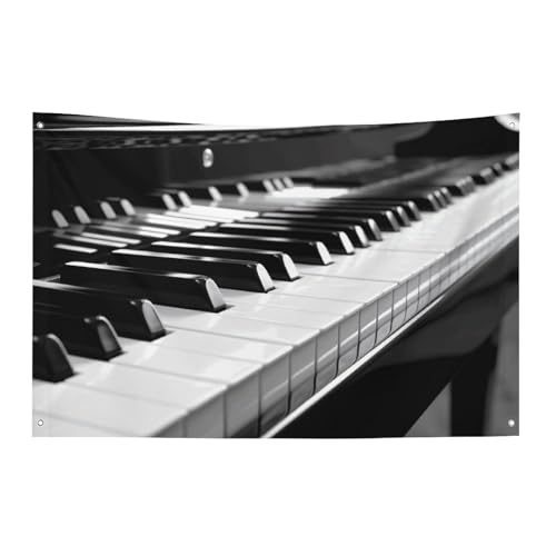 Drapeau de jardin piano noir et blanc pour sublimer votre terrasse et vos espaces intérieurs