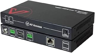 AV Access 1080P HDMI Extender Over IP Decoder, Many to Many or Direct Cat5e / 6, 395ft (120m), Plug & Play Without Configuration, Visual Control, Video Wall, RS-232, Smartphone/PC Control, HDCP