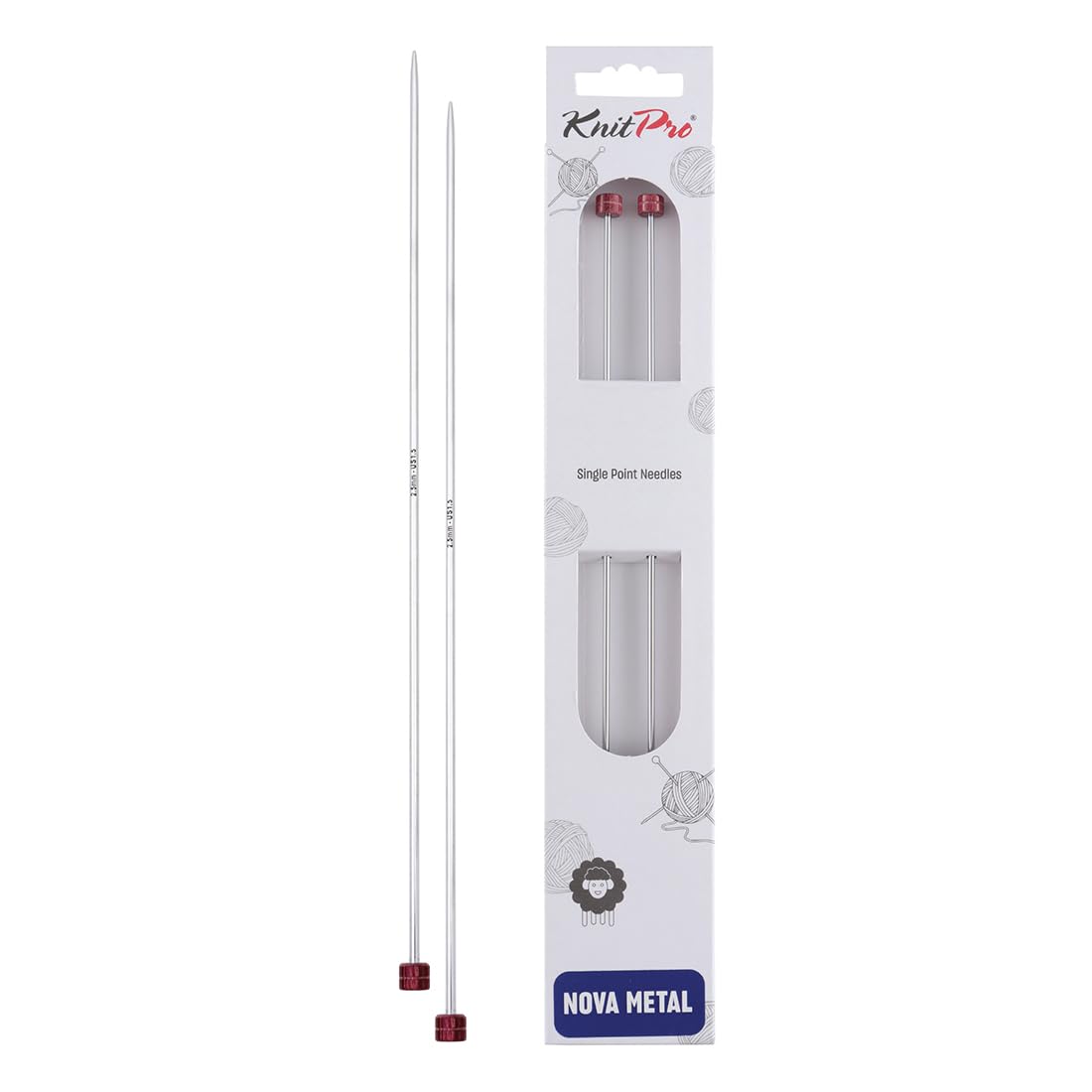 KnitPro Nova Single Pointed Needles 16" (40cm) | 2.50mm