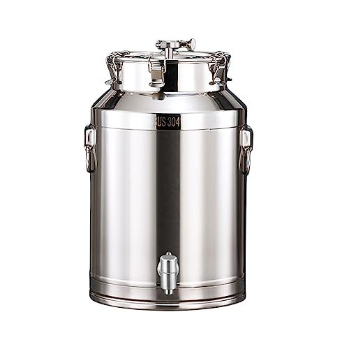 RGWYGCG Stainless Steel Fermenter,Brewing Equipment Stainless Steel Fermenter with Airlock, Fermenting Bucket for Your Beer,for Food Storage/Wine Fermentation,35 * 54CM/48L
