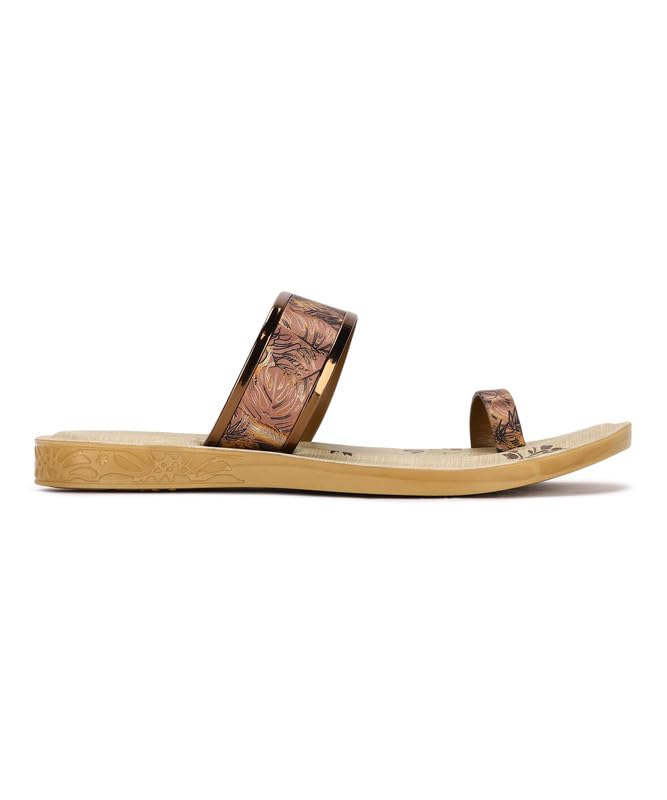 Image of PARAGON PUK7019L Women's Sandals | Stylish Slip on Flats with Cushioned Soles | Trendy Lightweight Durable & Comfortable Fashion Slippers for Outdoor Use