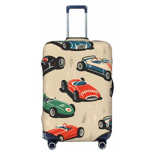 Vintage Race Car Luggage Cover for Suitcase Speed Sport Car Elastic Suitcase Cover Protector Luggage Sleeve Anti Scratch Dust Fits 25-28 Inch