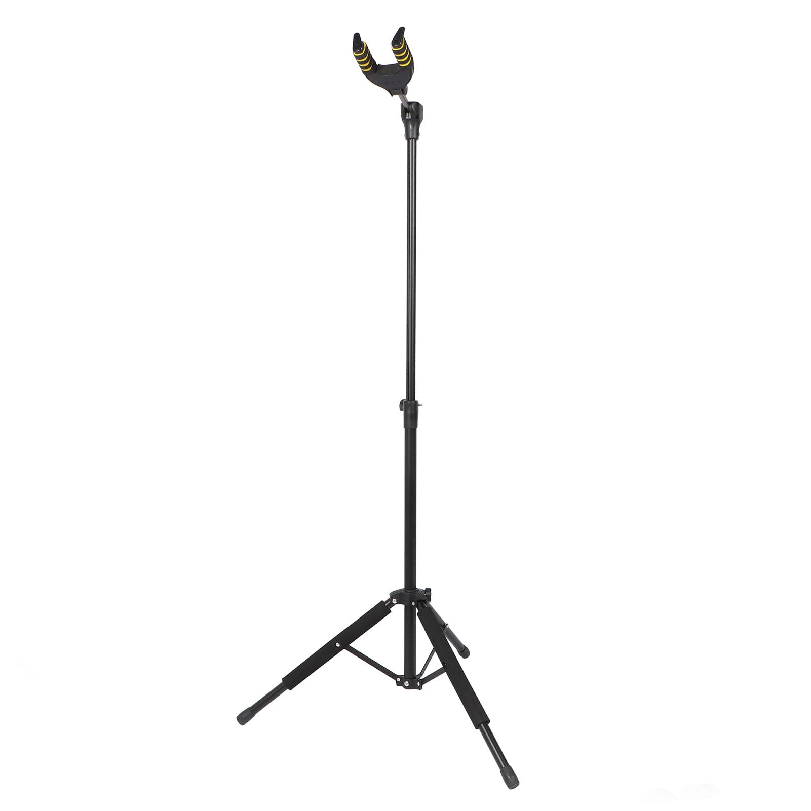 Eujgoov Regulowany Przenośny Stojak na Gitarę System Automatycznej Blokady Składany Statyw z regulacją Wysokości do Gitar, Basów, Ukulele, Stojaka Podłogowego, Metalu Odpornego na