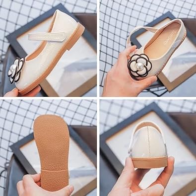 Wedding Mary Jane Shoes for Girls (White, US Footwear Size System, Little Kid, Women, Numeric, Medium, 8.5)3