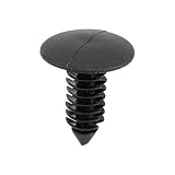 EVGATSAUTO 100 sztuk 7,5 mm Hole Dia Uniwersalne plastikowe wykończenie drzwi samochodu Push Pin Nity zapięcie Black