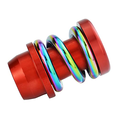 Temzzer ressort pommeau de leviers de vitesse alliage d'aluminium tete de pommeau changement de levier vitesse pour manuel et auto voiture, couleur et rouge