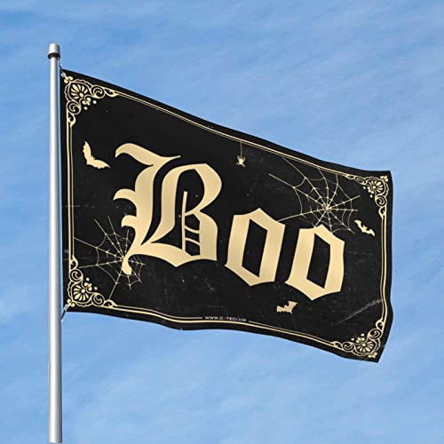Drapeau Boo Halloween COTECI 152x244 cm anti dechirement pour resister au vent d'automne