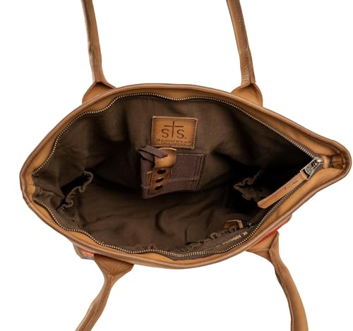 Bolso Tote de cuero con múltiples bolsillos estilo western miniatura 6