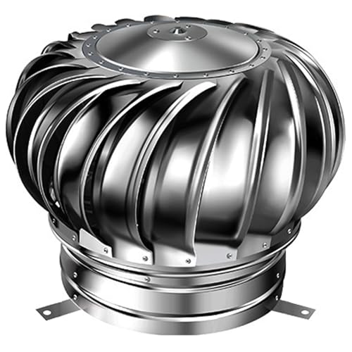 Ventilador de turbina de acero inoxidable extractor de techo eólico resistente 11" 2