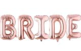 40" Bride Rose Gold Huge Balloons for Shower Bachelorette Party Decorations