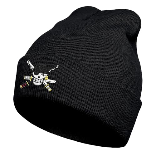 dealzilla OP Anime Beanie Hats for Men Women Cool Funny Cartoon Skull Knit Hat Gifts (Zoro)