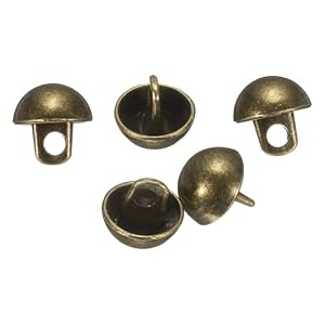 QUARKZMAN 5 Stück 9mm Metall Knöpfe, Halbrunde Pilzkappe Nähknopf Legierung Ersatzknopf für Herren Damen Blazer Anzug Wollmantel Hemd Jacke Hose Nähen Handwerk Kleidung (Bronze)
