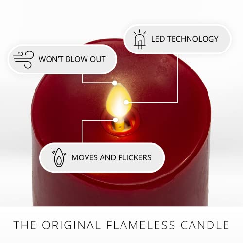 Luminararealisticflamelessledcandleburgundysetof3batteryoperatedwithremotecontrolmovingflamepillartimerfuntionmeltedtopsafe Urban Country Home Decor Luminara realistic flameless led candle burgundy set of 3 battery operated with remote control moving flame pillar timer funtion melted top safe urban country home decor