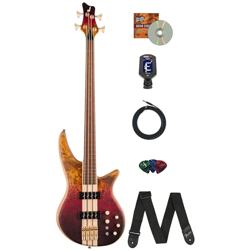Jackson Pro Series Spectra SBP IV Firestorm �t�F�[�h�o���h�� �P�[�u���A�`���[�i�[�A�X�g���b�v�A�s�b�N�A�I�[�X�e�B���o�U�[�M�^�[DVD�t��