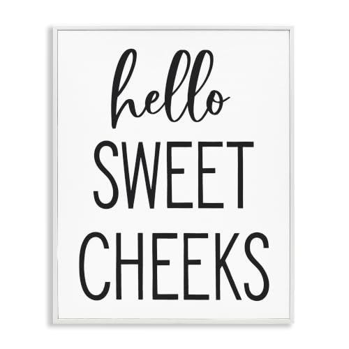 'Hello Sweet Cheeks Silly Bathroom Washroom'| Framed Giclee Art