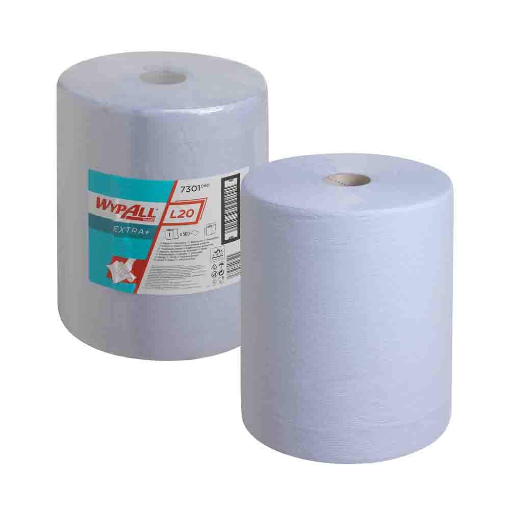 Chiffons de nettoyage WYPALL L20 Airflex bleu en lot de 500 formats de 33 x 38 cm