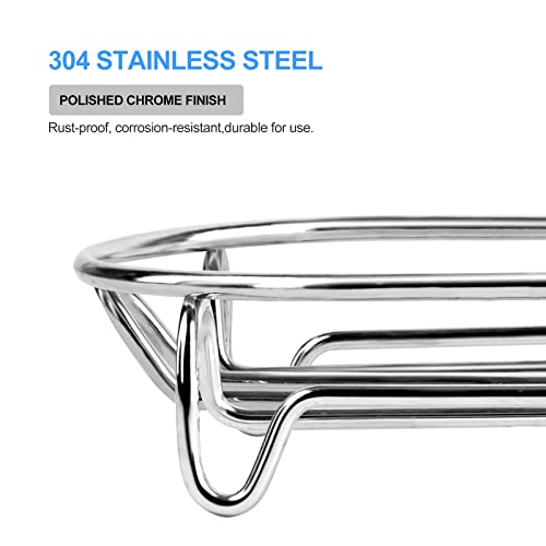 Guukar Soap Dish Soap Holder For Shower Bathroom, Stainless Steel Self-Draining Bar Soap Dishes Soap Saver Rack Tray Sponge Holder For Kitchen, Bathtub, Easy Cleaning Quick Dry, Oval Chrome-1 Pack #TOP2