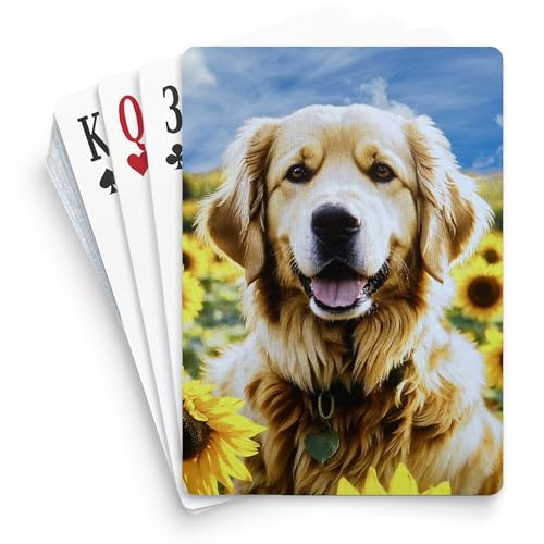 Naipes Póker tamaño estándar con diseño Golden Retriever