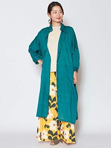 Amazon Co Jp チャイハネ Yul スタンドカラーシャツワンピース Nww 9403 Free ターコイズブルー 服 ファッション小物