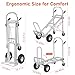 ZMRTDWO 1000 LBS Dolly Cart with Wheels, 4 in 1 Folding Hand Truck, Stainless Steel Heavy Duty Industrial Convertible Hand Cart, Utility Collapsible Hand Truck Dolly for Warehouse, Home, Office, Etc