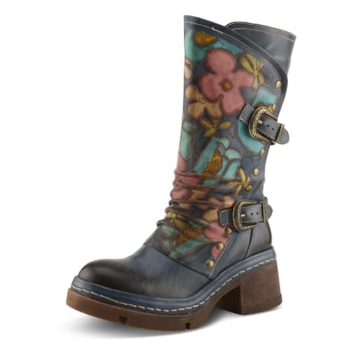 Spring Step L'Artiste Coolvibes Platform Boots | Hand-Painted Leather Mid-Shaft