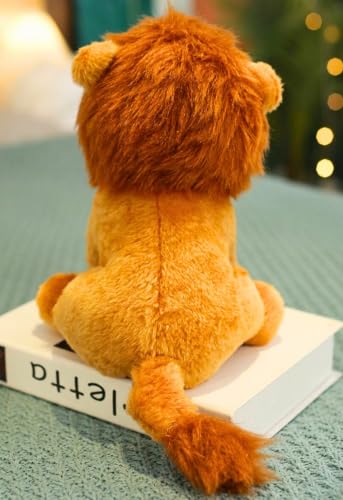 Image of Tickles Standing Lion Soft Stuffed Plush Animal Toy for Kids Boys & Girls Birthday Gifts (Color: Brown Size: 18 cm)