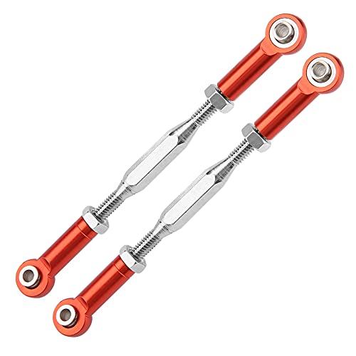 RC Lenkstangen Set aus Aluminiumlegierung, Lenkgestänge Kompatibel mit Traxxas Slash 1:10 RC Truck, Robuste Lenkstangenarme in Rot für Modellauto Ersatzteile