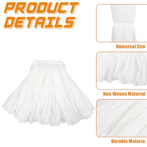 Image of 12 Pcs Disposable Mop Head Replacement Bulk 1.25'' Universal Headband Non Woven Commercial Mop Head Replacement Cut End Looped Open Dust Clamp Mop Head for Floor Cleaning Wet Home Industrial