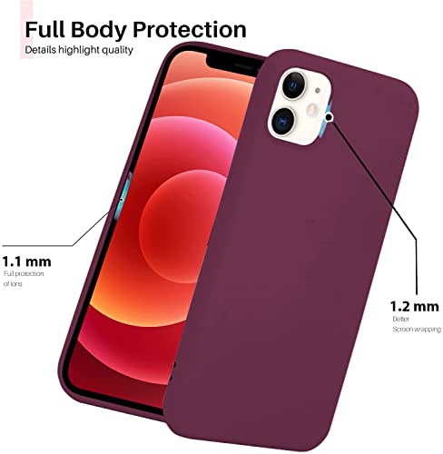 DIZORO Microfiber Candy Case for iPhone 11 6.1 inch, Red Wine Red - Image 4