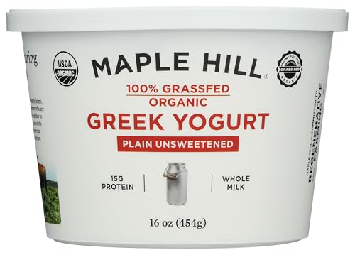 Maple Hill Creamery Organic Plain Greek Yogurt, 16 Oz