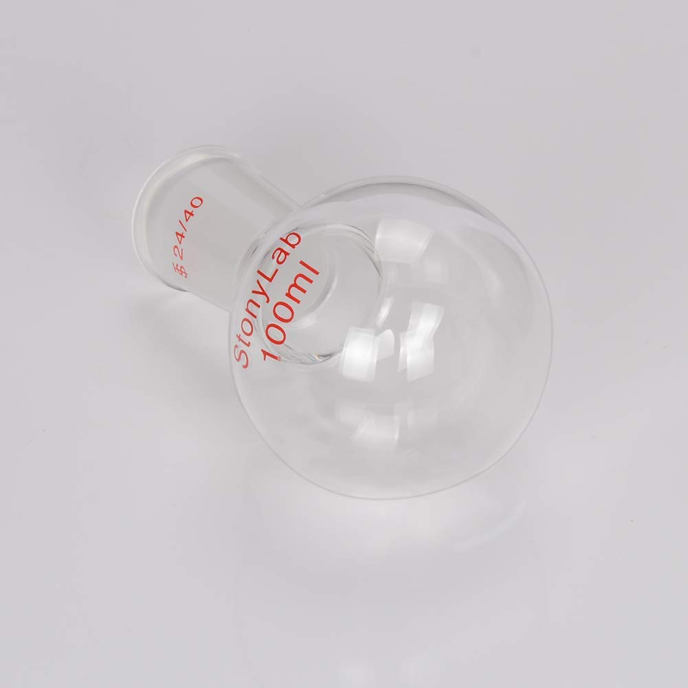 Matraz Fondo Redondo Cristal Borosilicato Pared Gruesa 24/40 100ml