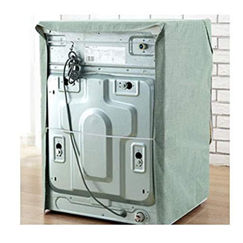 Waschmaschinenabdeckung,Abdeckung Waschmaschine Waschmaschine Staubabdeckung Baumwolle Leinengewebe Wasserdichte Sonnencreme-Trommel Typ Home Schutzhülle(60x60x85cm M)
