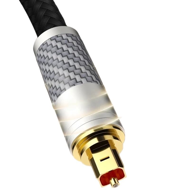 Digital Optical Audio SPDIF HiFi Coaxial Cable for Amplifiers Blu-ray Soundbar Fiber Cable(Fang to Fang,5m)