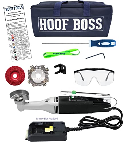 Hoof Boss - Horse Hoof Trimmers Basic Mobile Set - Horse Hoof Trimming Tools - Farrier Tool Kit - Requires 20 Volt Battery Not Included