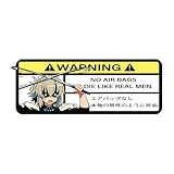 EARLFAMILY 5.1'' Cartoon Car Sticker for We Die Like Real Men! Warning Decal Anime Vinyl JDM Window Wall Decor