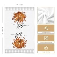 Artoid Mode Orange Pumpkin Leaves Fall Kitchen Towels Set of 2 18x26 Inch — image 6