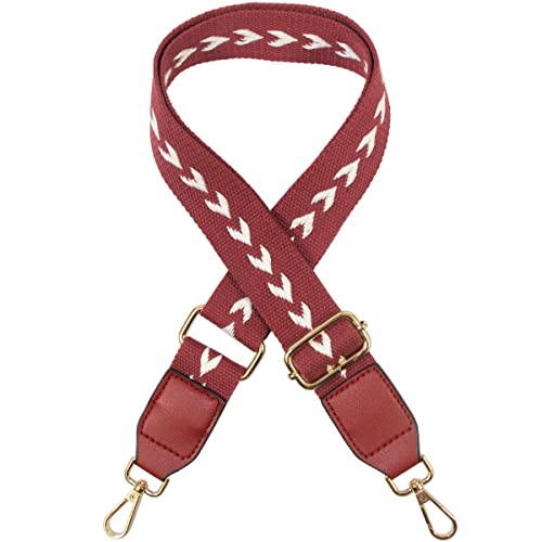 Image of Duwi Wide Handbag&Purse Strap Jacquard Woven Guitar Style Multicolor Replacement Strap Canvas Adjustable Crossbody Bag Strap