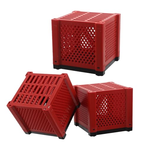 FIXOSHEE Filtro Cúbico para Peceras 3 Unidades Caja de Almacenamiento para Medios Cerámicos y Carbón Activado, Compacto y Duradero, Purificador de Acuario para Tanques y Bebederos