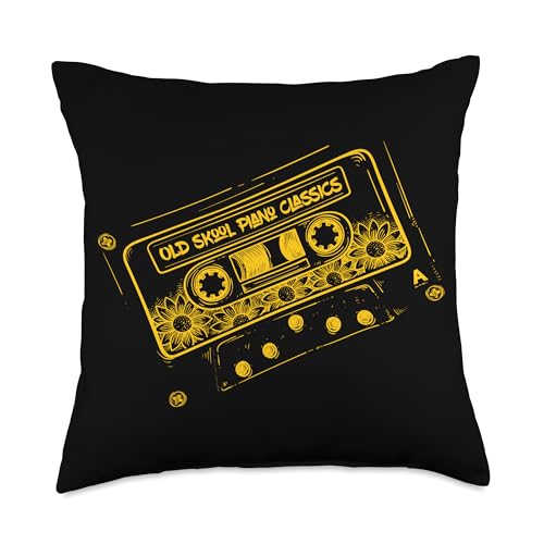 Old Skool Rave Tape, Raver, Piano Tunes Throw Pillow