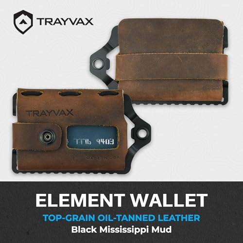 Trayvax Element Wallet, RFID Front Pocket Credit Card Holder with Money Clip, Minimalist Slim Leather Metal Wallet for Men and Women2