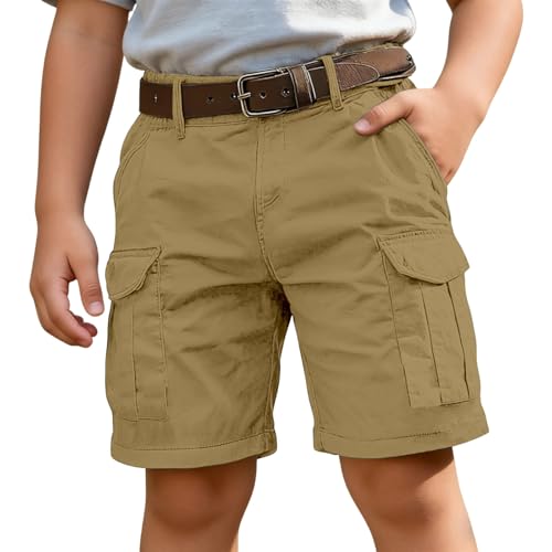 Short d'été garçon confortable à poches multiples style cargo