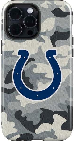 Skinit Impact Phone Case Compatible with iPhone 15 Pro Max - Officially Licensed NFL Indianapolis Colts Black & White Design