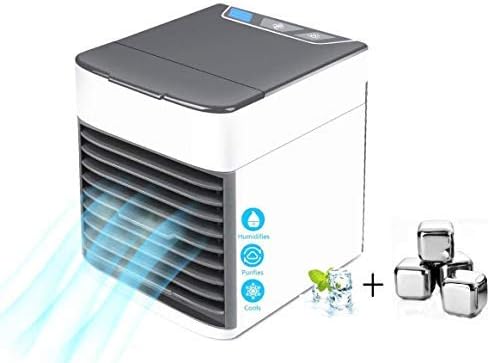 HJHY Ultra Portable Cooling Fan Evaporative Portable Air Conditioner Personal Space Cooler Purifier & Humidifier for Home & Office Arctic Air Cooler