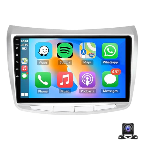 Android 15 Bilstereo För Lancia Delta 2008-2014 Med Trådlös CarPlay Android Auto 9-tums Pekskärm Bilradio Med WiFi GPS-Navigering Spegellänk Bluetooth EQ FM RDS SWC AHD Backkamera(Size:M200,Color:A)
